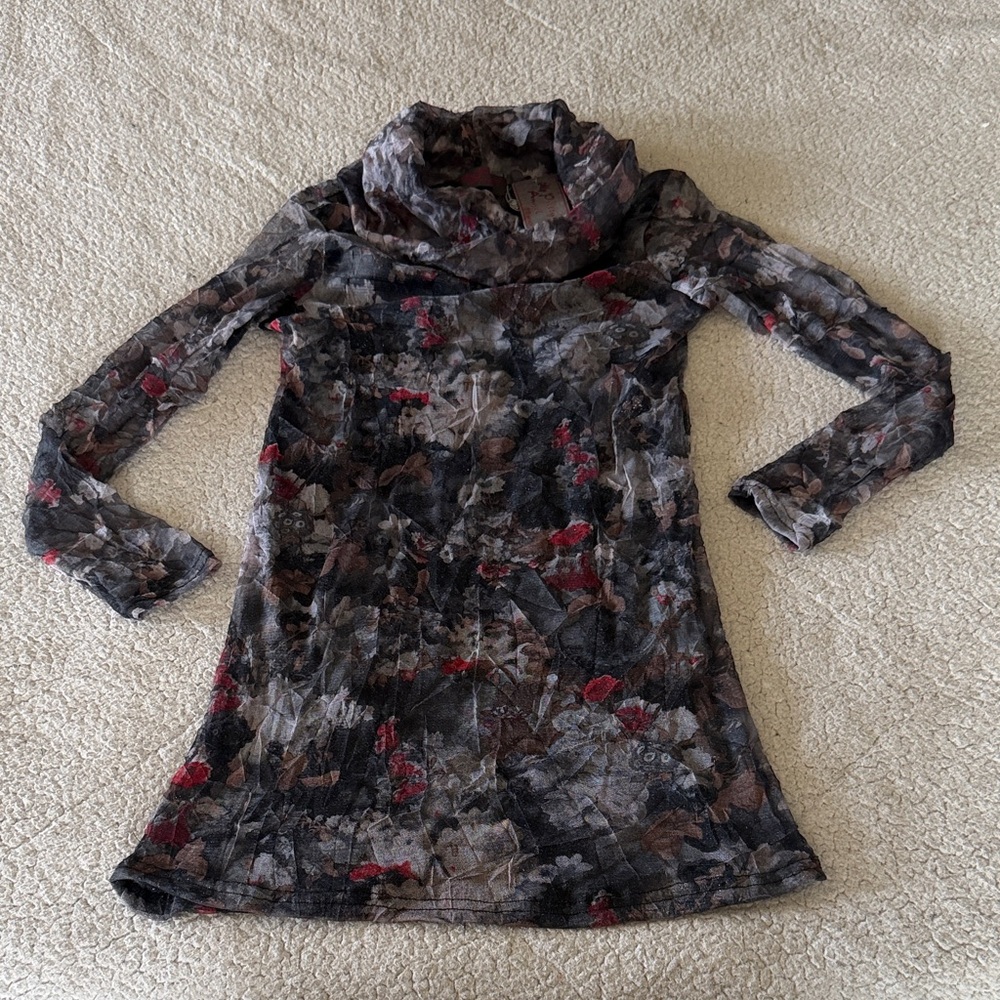 My Pretty Angel Sheer Floral Mesh Mini Dress Medium